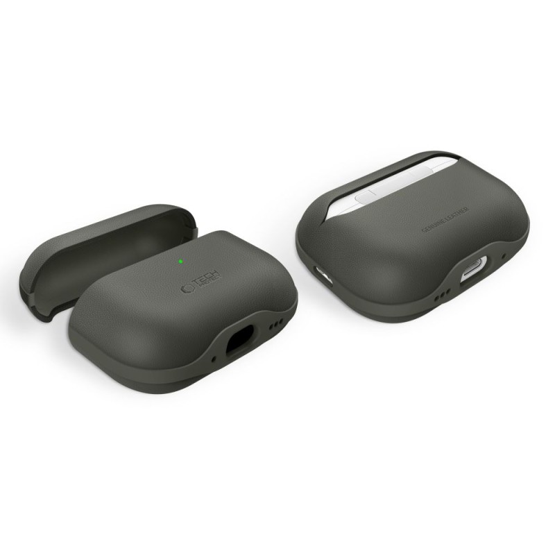 Tech-Protect NaturalFit за Apple AirPods Pro 3, маслинено зелено - Tech-Protect NaturalFit за Apple AirPods Pro 3, маслинено зелено - 5906302333233