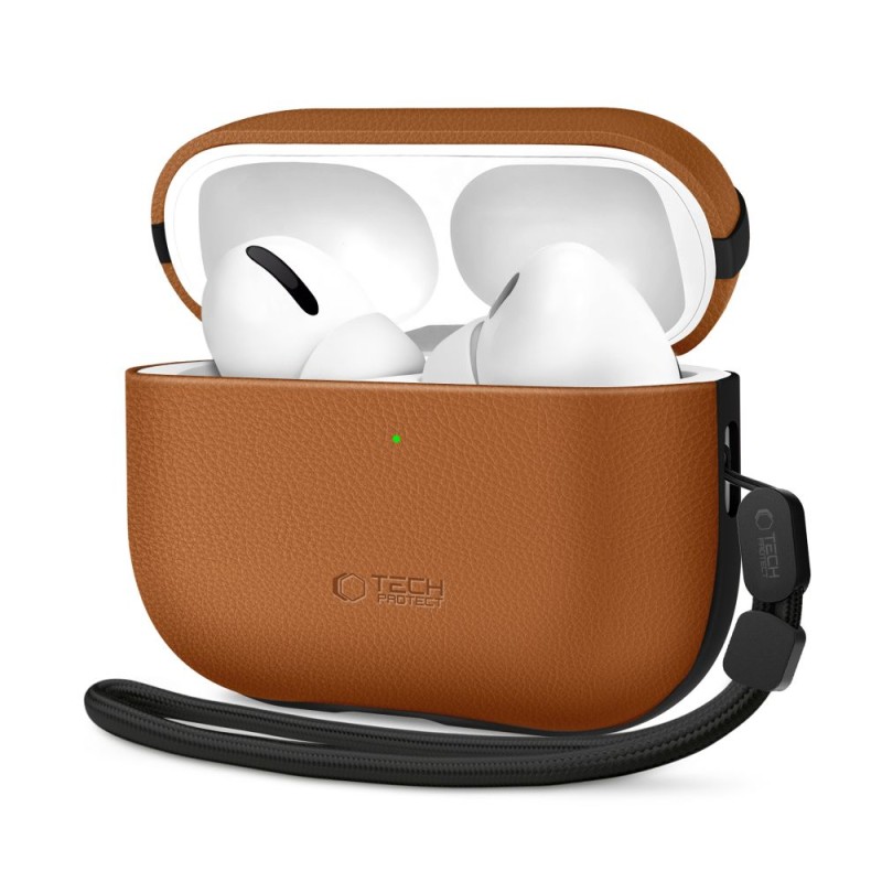 TECH-PROTECT NaturalFit Калъф за Apple AirPods Pro 3 Кафяв - TECH-PROTECT NaturalFit Калъф за Apple AirPods Pro 3 Кафяв - 5906302333240