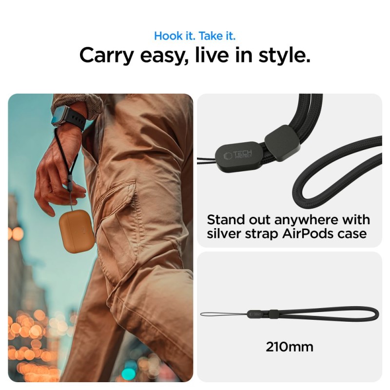 TECH-PROTECT NaturalFit Калъф за Apple AirPods Pro 3 Кафяв - TECH-PROTECT NaturalFit Калъф за Apple AirPods Pro 3 Кафяв - 5906302333240