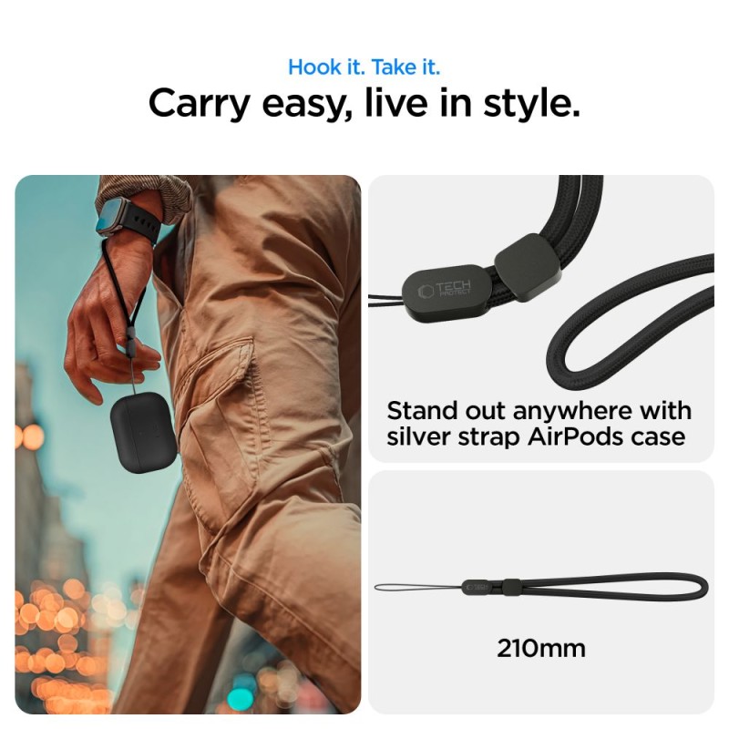 TECH-PROTECT NATURALFIT КАЛЪФ ЗА APPLE AIRPODS PRO 3 BLACK - TECH-PROTECT NATURALFIT КАЛЪФ ЗА APPLE AIRPODS PRO 3 BLACK - 5906302333257