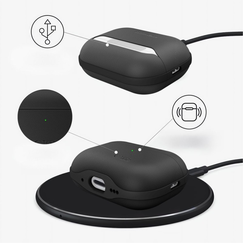 TECH-PROTECT NATURALFIT КАЛЪФ ЗА APPLE AIRPODS PRO 3 BLACK - TECH-PROTECT NATURALFIT КАЛЪФ ЗА APPLE AIRPODS PRO 3 BLACK - 5906302333257