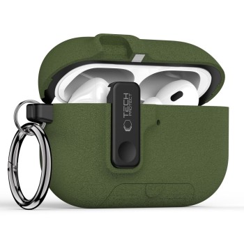 TECH-PROTECT Slim Hook калъф за Apple AirPods Pro 3, маслиненозелен TECH-PROTECT Slim Hook калъф за Apple AirPods Pro 3, маслиненозелен