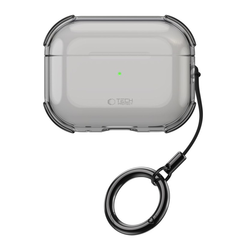 TECH-PROTECT BOUNCE за AirPods Pro 3 Ash (с карабинер/ключодържател) - TECH-PROTECT BOUNCE за AirPods Pro 3 Ash (с карабинер/ключодържател) - 5906302333318
