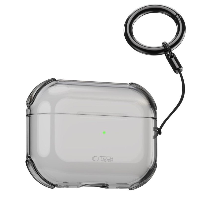 TECH-PROTECT BOUNCE за AirPods Pro 3 Ash (с карабинер/ключодържател) - TECH-PROTECT BOUNCE за AirPods Pro 3 Ash (с карабинер/ключодържател) - 5906302333318