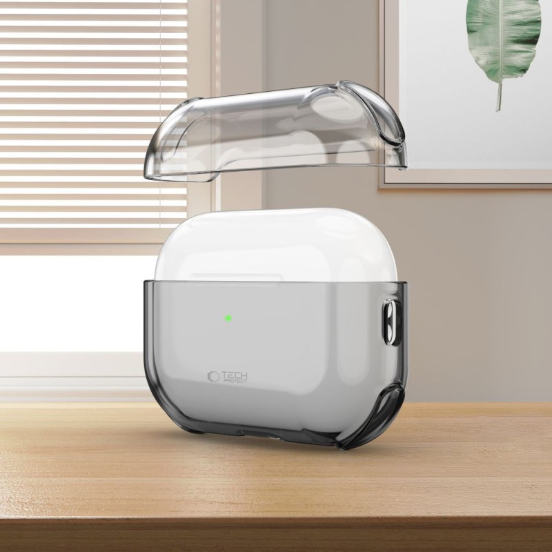 TECH-PROTECT BOUNCE за AirPods Pro 3 Ash (с карабинер/ключодържател) - TECH-PROTECT BOUNCE за AirPods Pro 3 Ash (с карабинер/ключодържател) - 5906302333318