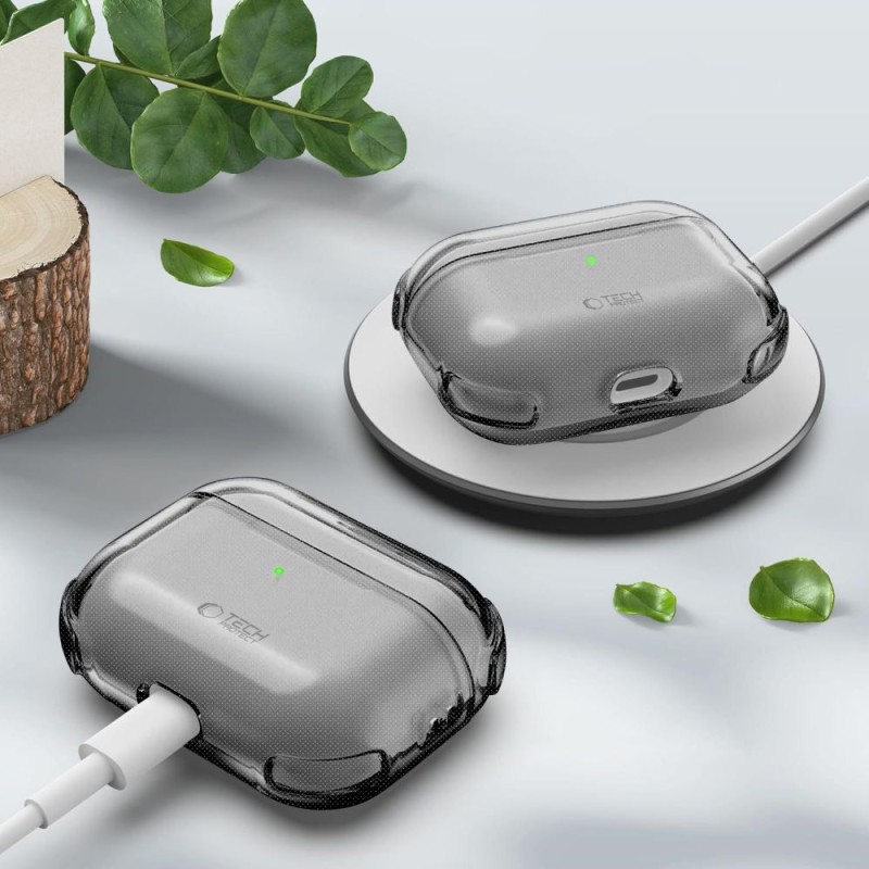 TECH-PROTECT BOUNCE за AirPods Pro 3 Ash (с карабинер/ключодържател) - TECH-PROTECT BOUNCE за AirPods Pro 3 Ash (с карабинер/ключодържател) - 5906302333318