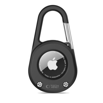 TECH-PROTECT SLIDELOCK карабинер ключодържател за APPLE AIRTAG 1 / 2 черен