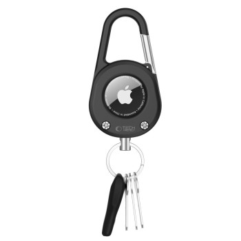 TECH-PROTECT SLIDELOCK карабинер ключодържател за APPLE AIRTAG 1 / 2 черен TECH-PROTECT SLIDELOCK карабинер ключодържател за APPLE AIRTAG 1 / 2 черен