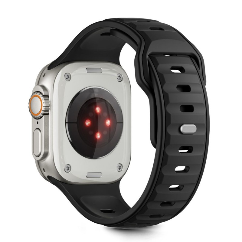TECH-PROTECT ICONBAND LINE Каишка за Apple Watch 8/9/10/11/SE/ULTRA (44/45/46/49 мм) Черно/Черно - 5906302333455