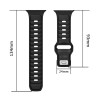 TECH-PROTECT ICONBAND LINE Каишка за Apple Watch 8/9/10/11/SE/ULTRA (44/45/46/49 мм) Черно/Черно - 5906302333455