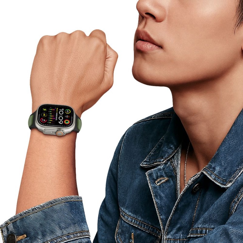 TECH-PROTECT ICONBAND LINE Каишка за Apple Watch 8/9/10/11/SE/ULTRA (44/45/46/49 мм) Черно/Черно - 5906302333455