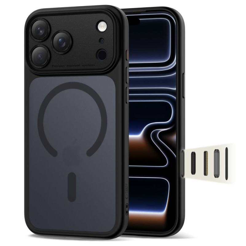 Tech-Protect Magpeak MagSafe CC калъф за iPhone 17 Pro (матово черен) - Tech-Protect Magpeak MagSafe CC калъф за iPhone 17 Pro (матово черен) - 5906302333554