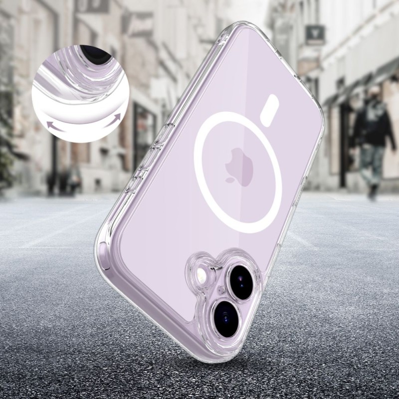 TECH-PROTECT MAGPEAK MAGSAFE CC за iPhone 17 CLEAR (прозрачен калъф) - TECH-PROTECT MAGPEAK MAGSAFE CC за iPhone 17 CLEAR (прозрачен калъф) - 5906302333578
