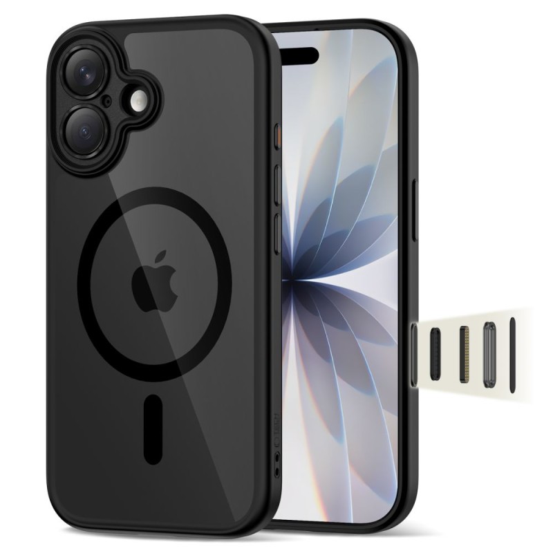 TECH-PROTECT MAGPEAK MAGSAFE CC за iPhone 17 Black/Clear - TECH-PROTECT MAGPEAK MAGSAFE CC за iPhone 17 Black/Clear - 5906302333608