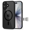 TECH-PROTECT MAGPEAK MAGSAFE CC за iPhone 17 Black/Clear - TECH-PROTECT MAGPEAK MAGSAFE CC за iPhone 17 Black/Clear - 5906302333608
