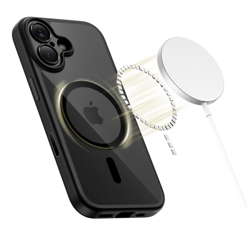 TECH-PROTECT MAGPEAK MAGSAFE CC за iPhone 17 Black/Clear - TECH-PROTECT MAGPEAK MAGSAFE CC за iPhone 17 Black/Clear - 5906302333608