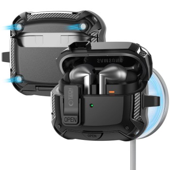 Tech-Protect Carbonox с MagSafe кейс за Samsung Galaxy Buds 3 / 3 FE / 3 Pro (черен) Tech-Protect Carbonox с MagSafe кейс за Samsung Galaxy Buds 3 / 3 FE / 3 Pro (черен)