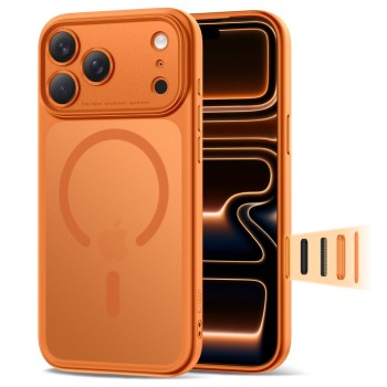 TECH-PROTECT MAGPEAK MAGSAFE CC за iPhone 17 Pro мат КОСМИЧЕСКО ОРАНЖЕ