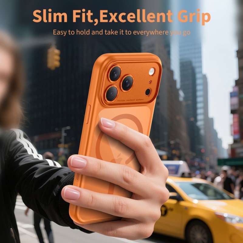 TECH-PROTECT MAGPEAK MAGSAFE CC за iPhone 17 Pro Cosmic Orange/Clear - TECH-PROTECT MAGPEAK MAGSAFE CC за iPhone 17 Pro Cosmic Orange/Clear - 5906302333813