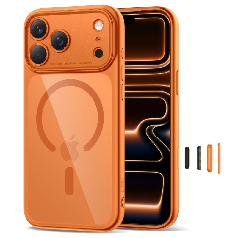 TECH-PROTECT MAGPEAK MAGSAFE CC iPhone 17 Pro Max Cosmic Orange/Clear (5906302333820) - TECH-PROTECT MAGPEAK MAGSAFE CC iPhone 17 Pro Max Cosmic Orange/Clear (5906302333820) - 5906302333820