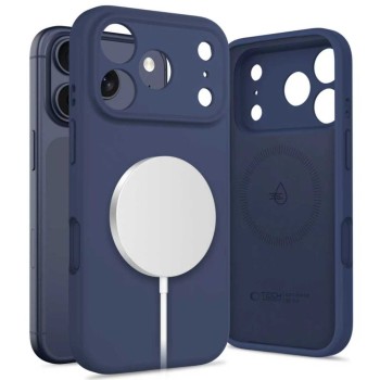 Tech-Protect Silicone Magsafe силиконов калъф за iPhone 17 Pro Max Deep Blue