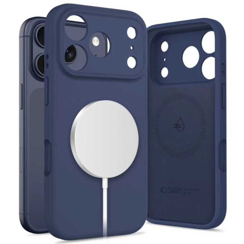 Tech-Protect Silicone Magsafe силиконов калъф за iPhone 17 Pro Max Deep Blue - 5906302333875