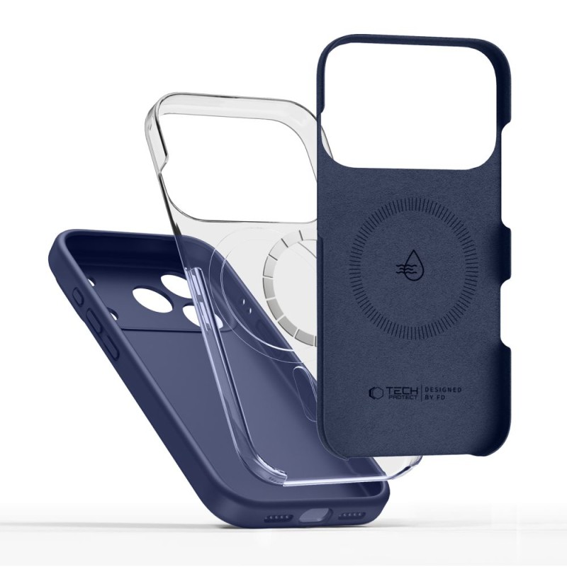 Tech-Protect Silicone Magsafe силиконов калъф за iPhone 17 Pro Max Deep Blue - 5906302333875