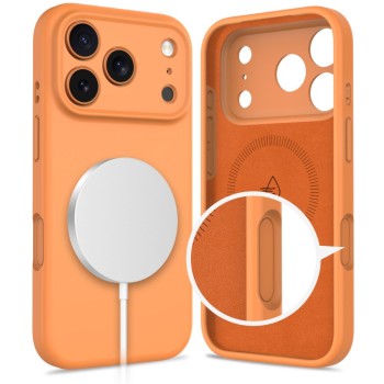 TECH-PROTECT Silicone MagSafe за iPhone 17 Pro Max Cosmic Orange (5906302333882)