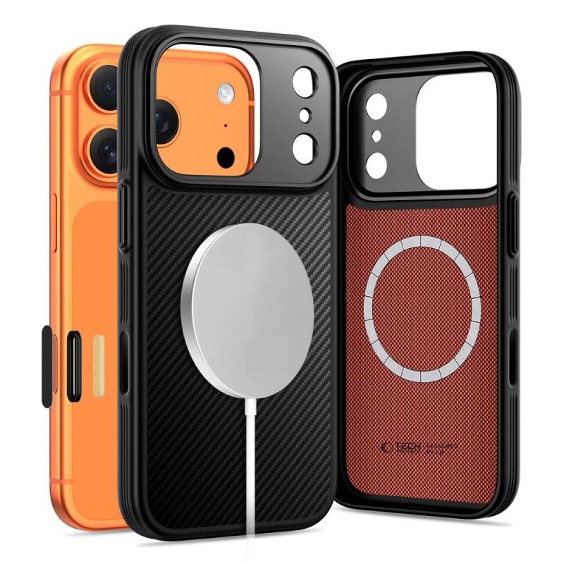 TECH-PROTECT KEVLAR ARAMID MAGSAFE iPhone 17 PRO MAX (ЧЕРНО) - TECH-PROTECT KEVLAR ARAMID MAGSAFE iPhone 17 PRO MAX (ЧЕРНО) - 5906302334018