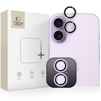 Tech-Protect Camring Fit+ покритие за камера за iPhone 16 / 16 Plus / 17 (Лавандула)