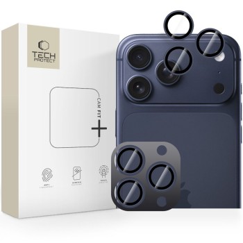 Tech-Protect Camring Fit+ защитна обвивка за камера за iPhone 14 Pro / Max, 15 Pro / Max, 16 Pro / Max, 17 Pro / Max Deep Blue