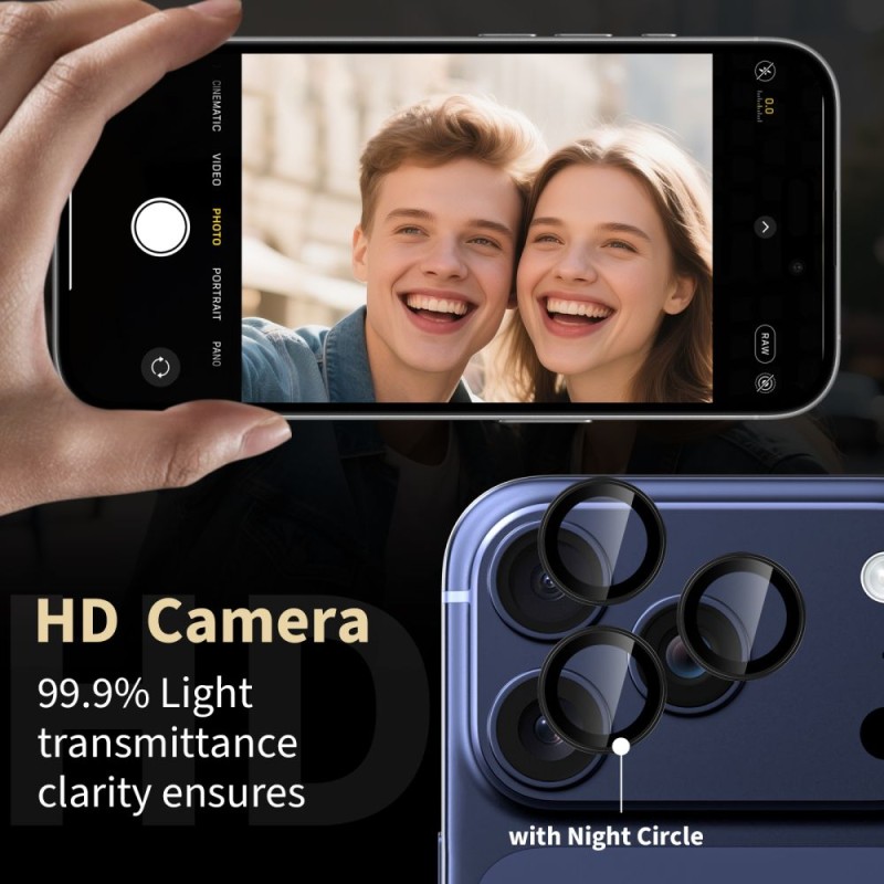 Tech-Protect Camring Fit+ защита за камера за iPhone 14 Pro / Max, 15 Pro / Max, 16 Pro / Max, 17 Pro / Max (сребърна) - 5906302334070
