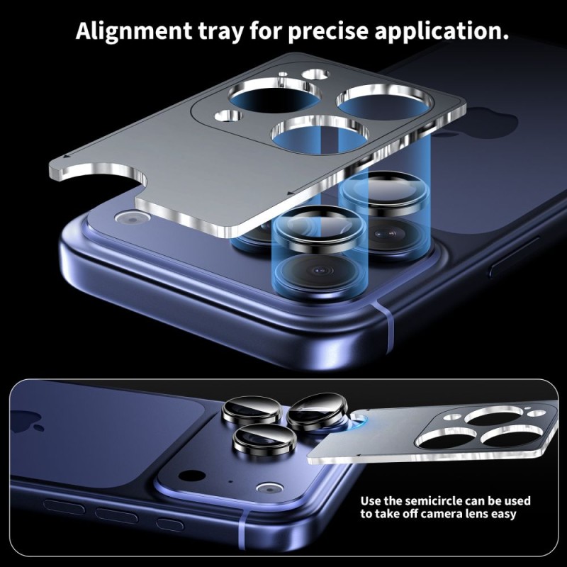 Tech-Protect Camring Fit+ защита за камера за iPhone 14 Pro / Max, 15 Pro / Max, 16 Pro / Max, 17 Pro / Max (сребърна) - 5906302334070