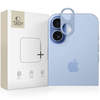 Tech-Protect Camalloy Fit+ протектор за камера за iPhone 17, мъгливо синьо (MIST BLUE)