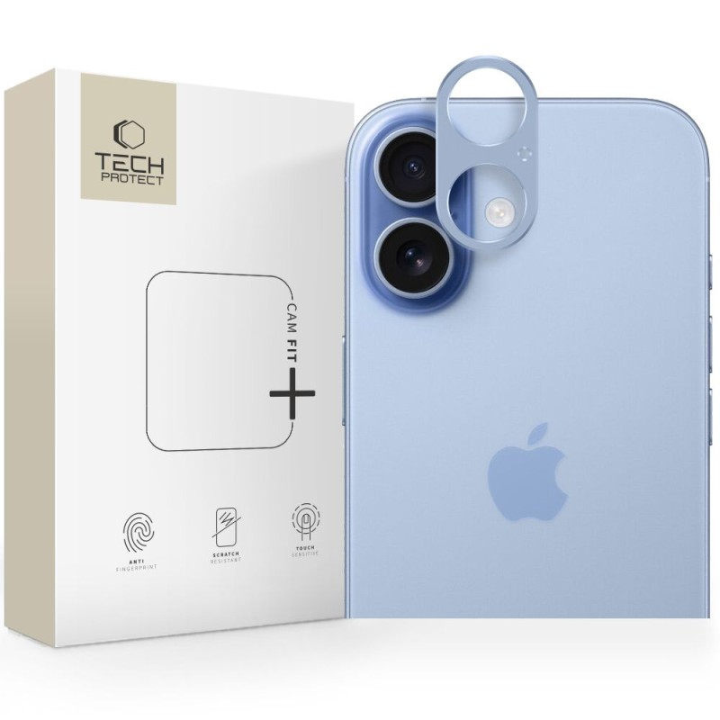 Tech-Protect Camalloy Fit+ протектор за камера за iPhone 17, мъгливо синьо (MIST BLUE) - Tech-Protect Camalloy Fit+ протектор за камера за iPhone 17, мъгливо синьо (MIST BLUE) - 5906302334100