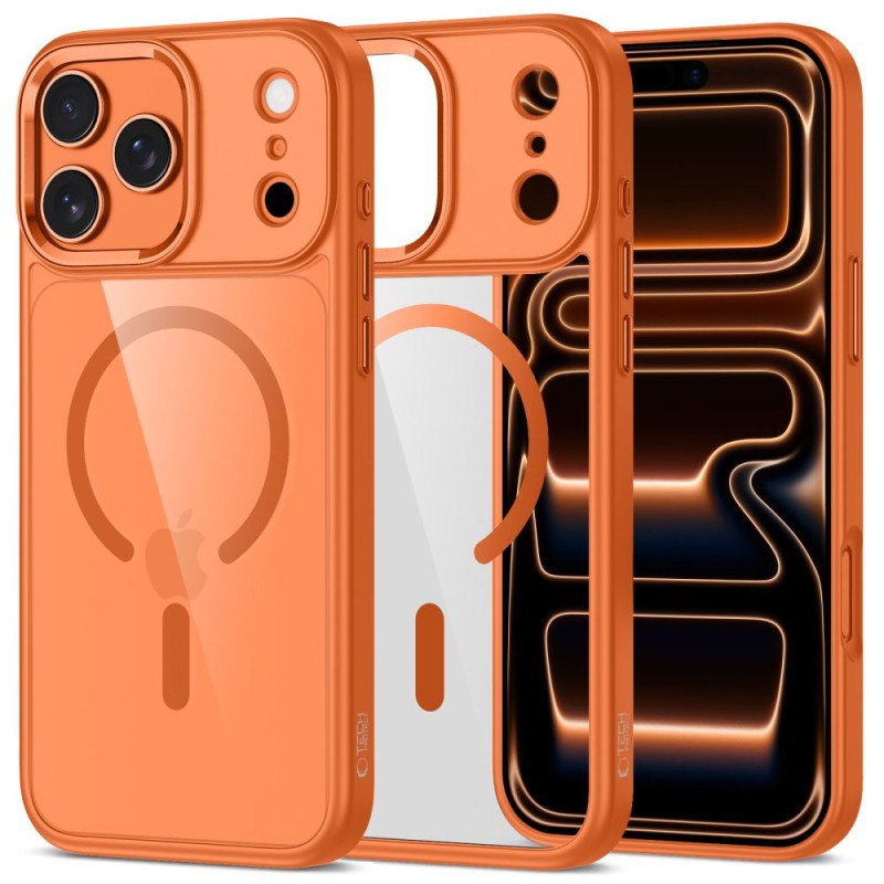 TECH-PROTECT MAGMAT Magsafe кейс за iPhone 17 Pro Cosmic Orange/Clear - TECH-PROTECT MAGMAT Magsafe кейс за iPhone 17 Pro Cosmic Orange/Clear - 5906302334230