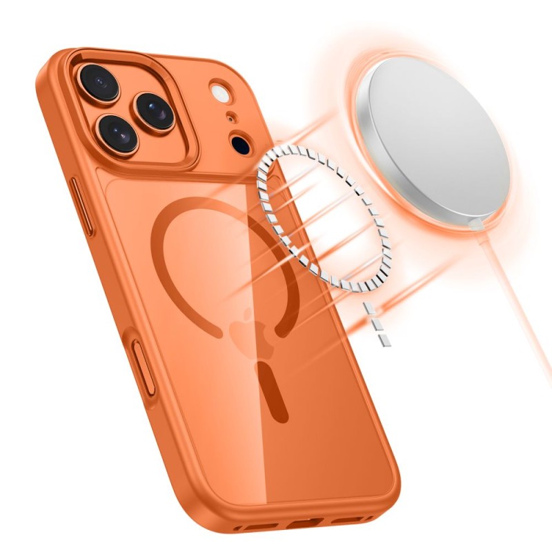 TECH-PROTECT MAGMAT Magsafe кейс за iPhone 17 Pro Cosmic Orange/Clear - TECH-PROTECT MAGMAT Magsafe кейс за iPhone 17 Pro Cosmic Orange/Clear - 5906302334230
