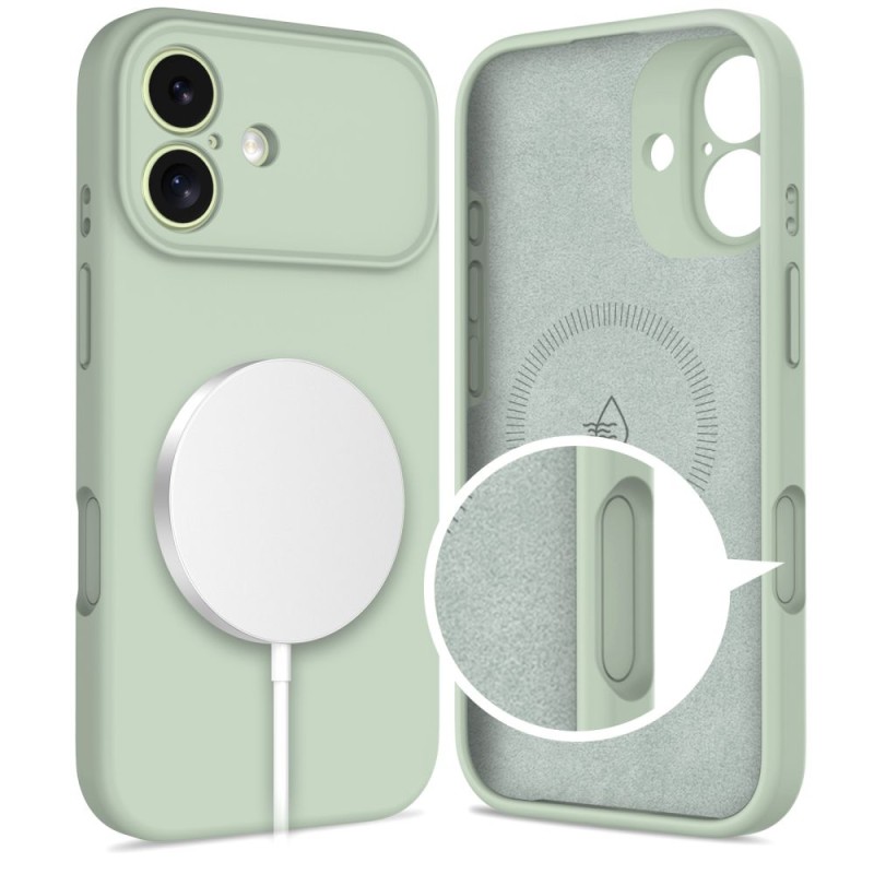TECH-PROTECT Silicone MagSafe за iPhone 17 Sage - 5906302334490