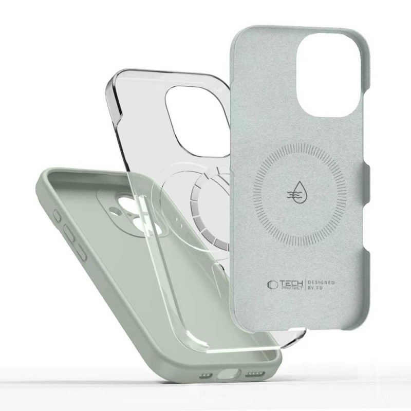 TECH-PROTECT Silicone MagSafe за iPhone 17 Sage - 5906302334490