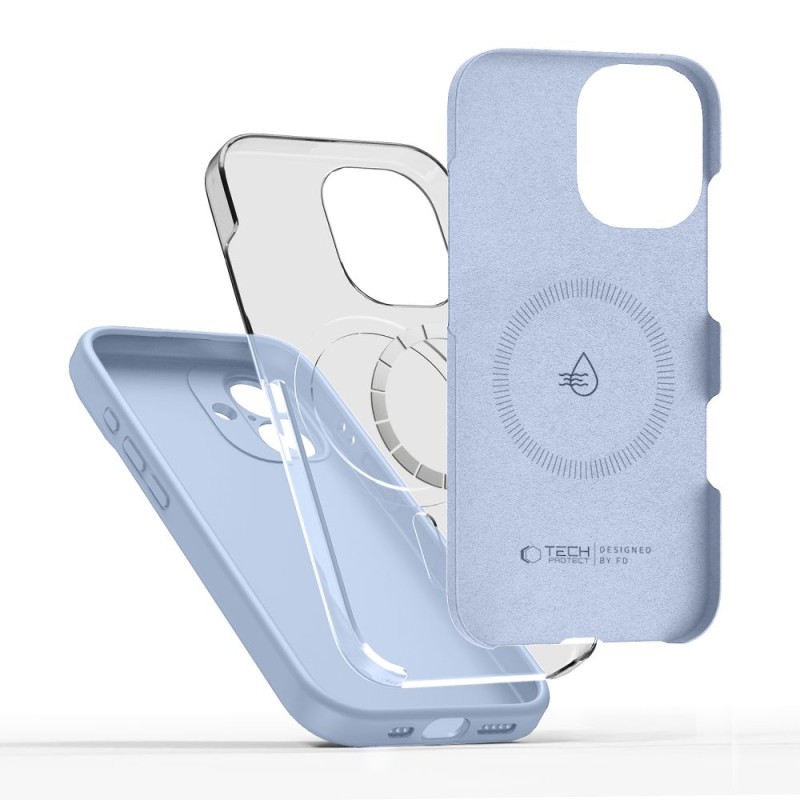 Tech-Protect Silicone Magsafe iPhone 17 Mist Blue (кейс) - 5906302334506
