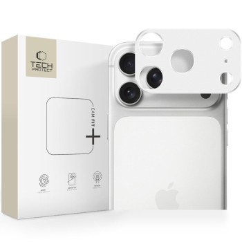 Tech-Protect Camalloy Fit+ защита за камера за iPhone 17 Pro Max, сребърна