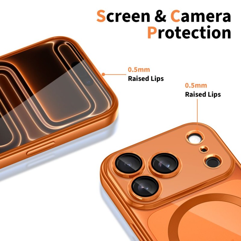 TECH-PROTECT MagFlex MagSafe iPhone 17 Pro Max Shiny Cosmic Orange (защитен кейс) - 5906302334629
