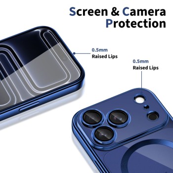 TECH-PROTECT MagFlex MagSafe за iPhone 17 Pro – лъскав deep blue TECH-PROTECT MagFlex MagSafe за iPhone 17 Pro – лъскав deep blue