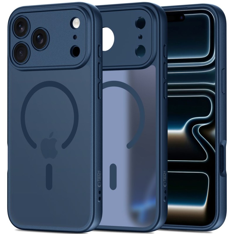 TECH-PROTECT BASICMAG MagSafe iPhone 17 Pro Max матово Deep Blue - TECH-PROTECT BASICMAG MagSafe iPhone 17 Pro Max матово Deep Blue - 5906302334810