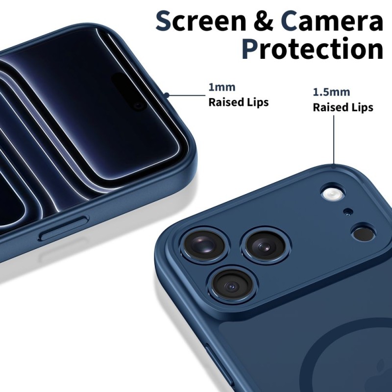 TECH-PROTECT BASICMAG MagSafe iPhone 17 Pro Max матово Deep Blue - TECH-PROTECT BASICMAG MagSafe iPhone 17 Pro Max матово Deep Blue - 5906302334810