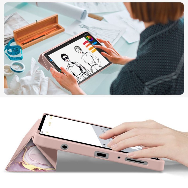 Tech-Protect SmartCase за Galaxy Tab A9/A11 8.7 (X110/X115/X133/X135) Marble - Tech-Protect SmartCase за Galaxy Tab A9/A11 8.7 (X110/X115/X133/X135) Marble - 5906302334940