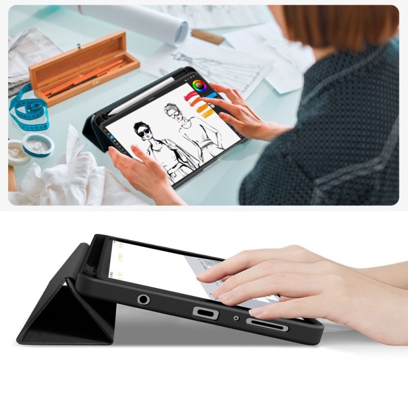 Tech-Protect SmartCase Pen за Samsung Galaxy Tab A9/A11 8.7 (X110/X115/X133/X135) Black - 5906302334964