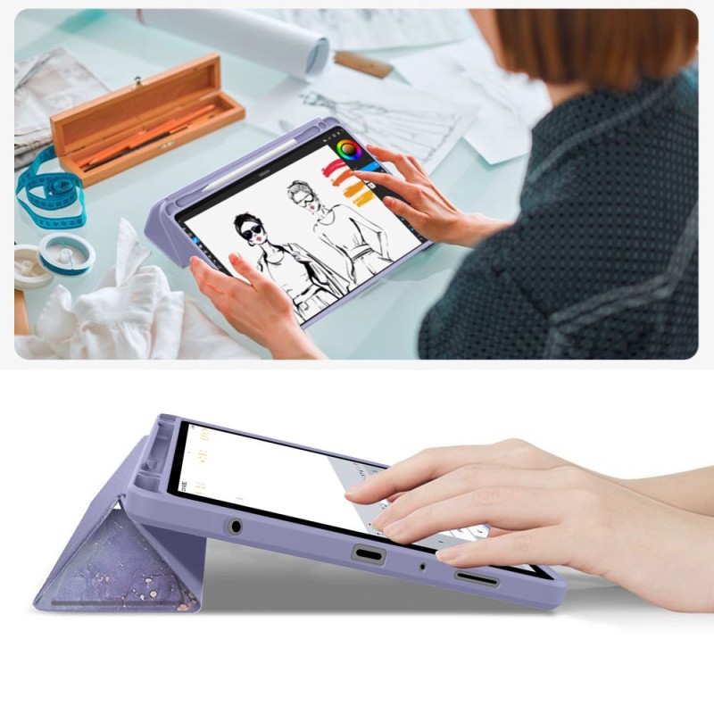 Tech-Protect SC Pen Hybrid калъф за Galaxy Tab A9/A11 8.7 (X110/X115/X133/X135) Violet Marble - Tech-Protect SC Pen Hybrid калъф за Galaxy Tab A9/A11 8.7 (X110/X115/X133/X135) Violet Marble - 5906302334995