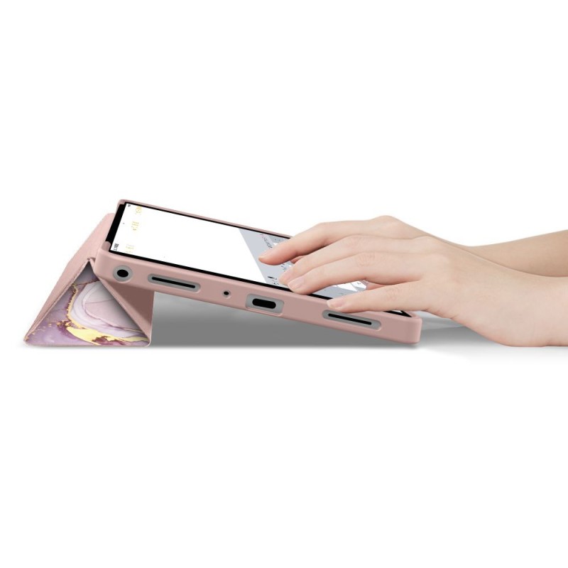 Tech-Protect SmartCase за Galaxy Tab A9+ / A11+ Plus 11.0 (X210 / X215 / X216 / X230 / X235 / X236) – Marble - 5906302335107