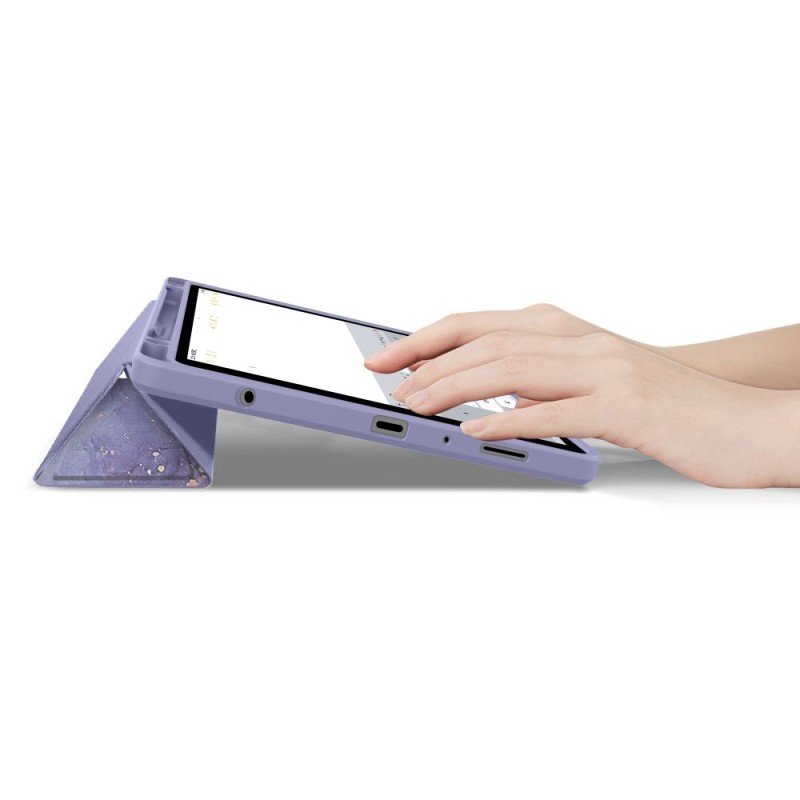 TECH-PROTECT SC Pen Hybrid кейс за Galaxy Tab A9+ / A11+ Plus 11.0 (X210 / X215 / X216 / X230 / X235 / X236) Violet Marble - TECH-PROTECT SC Pen Hybrid кейс за Galaxy Tab A9+ / A11+ Plus 11.0 (X210 / X215 / X216 / X230 / X235 / X236) Violet Marble - 5906302335169